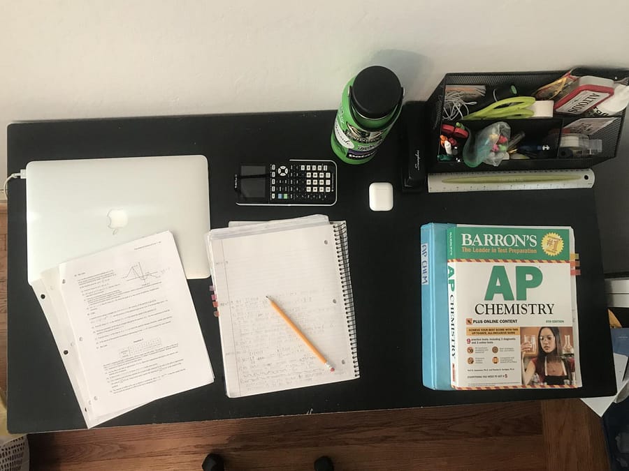 Having to continue learning at home, students attempt to transform their bedrooms into classrooms.